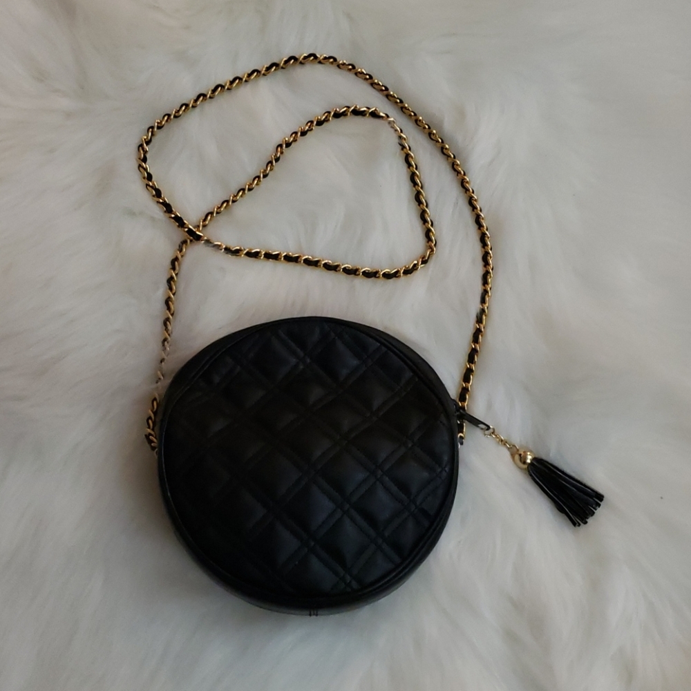 Vintage Pantera Black Crossbody Bag